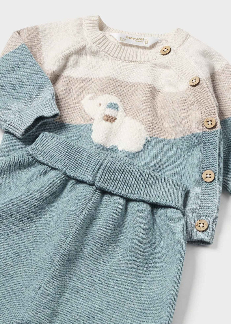 Baby Striped Sweater and Pants 2-Piece Knit Set