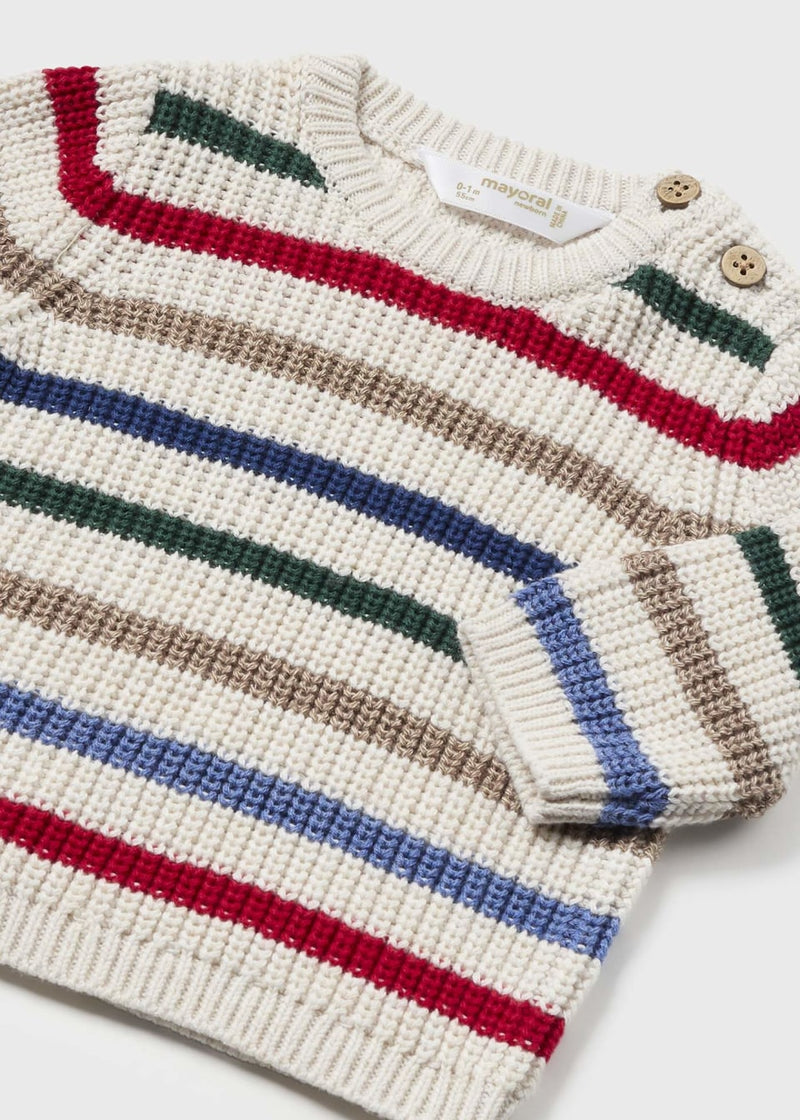 Baby Striped Sweater - Multi-stripe (12Mo)