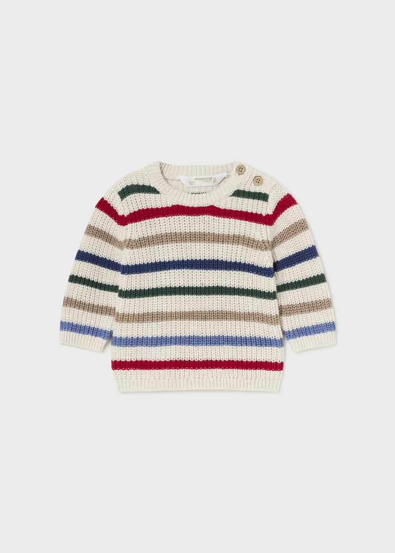 Baby Striped Sweater - Multi-stripe (12Mo)