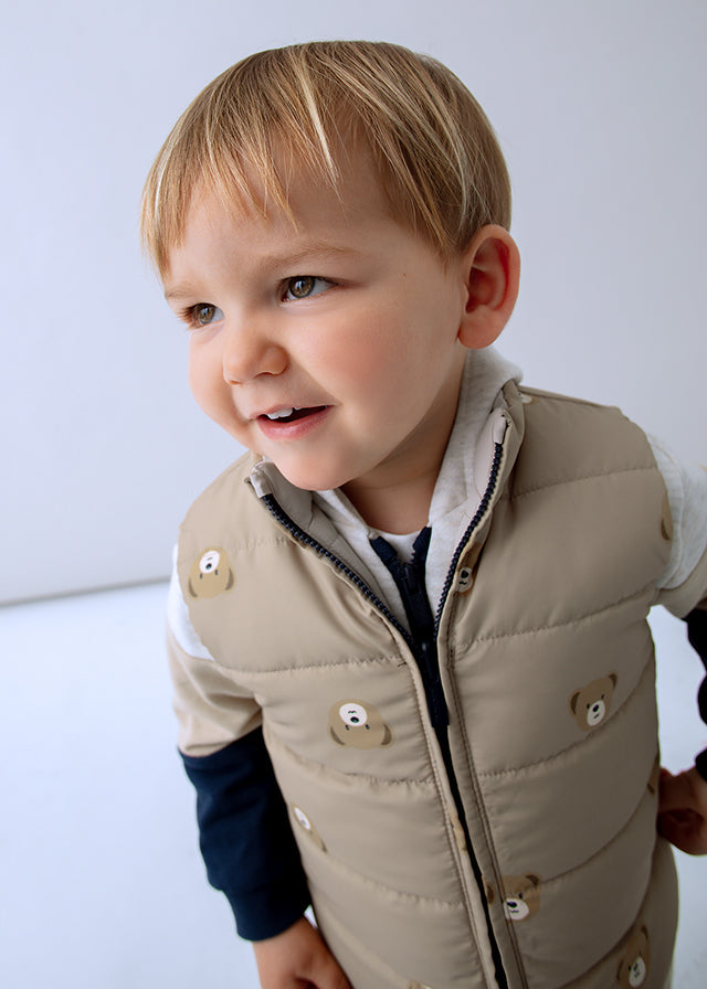 Baby + Toddler Reversible Vest - Blue / Teddy Bears