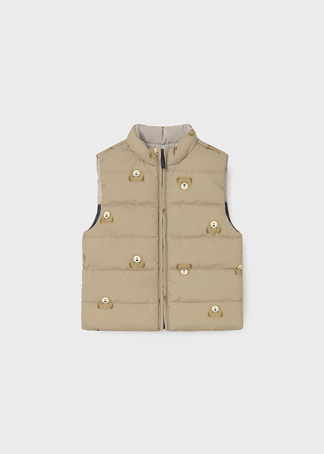 Baby + Toddler Reversible Vest - Blue / Teddy Bears