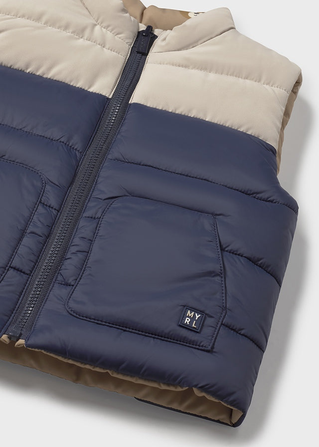 Baby + Toddler Reversible Vest - Blue / Teddy Bears
