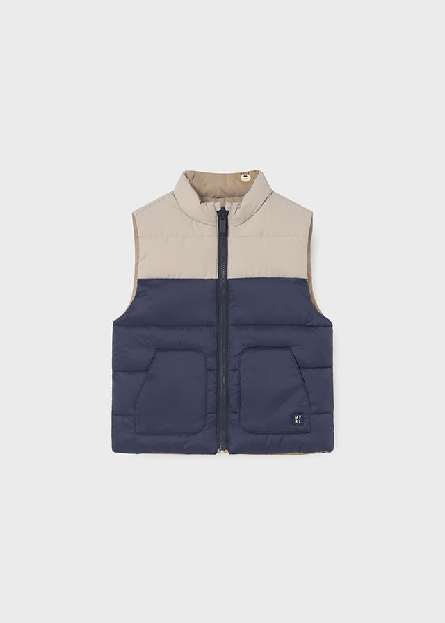 Baby + Toddler Reversible Vest - Blue / Teddy Bears