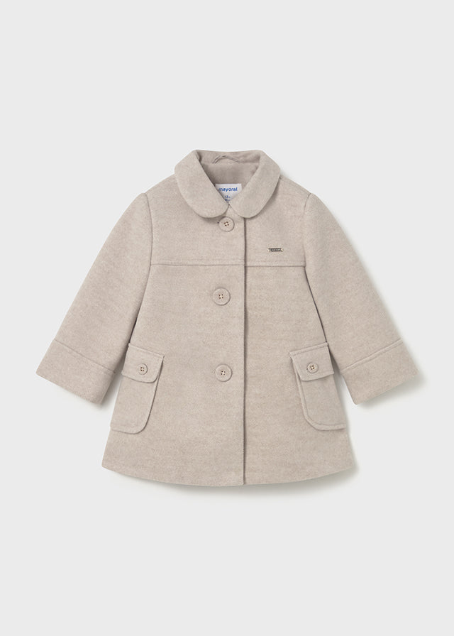 Baby + Toddler Wool Coat - Stone