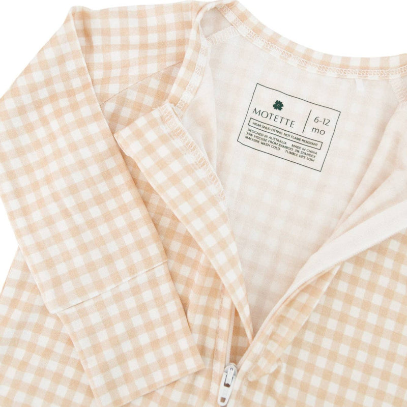 Bamboo Sleeper - Sandstone Gingham