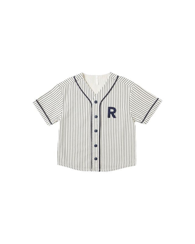 Baseball Shirt || Navy Pinstripe (4-5Y, 6-7Y)
