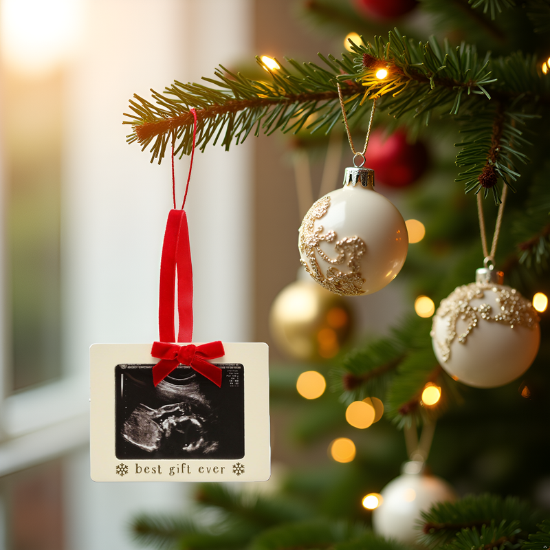 Best Gift Ever Baby Sonogram Christmas Ornament - Snowflake