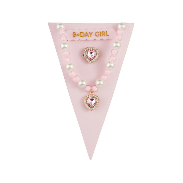 Birthday Jewelry 3-Piece Set - Light Pink