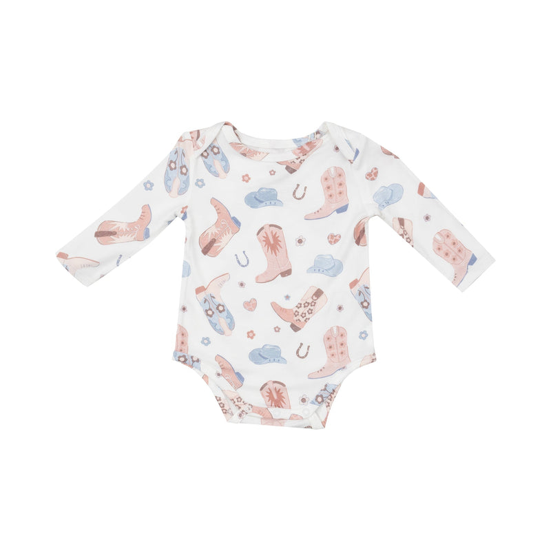 Bodysuit -  Cowboy Boots Pink (12-18mo)