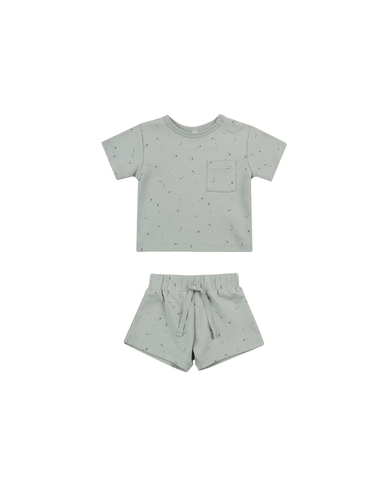Boxy Pocket Tee + Shorts Set || Constellations
