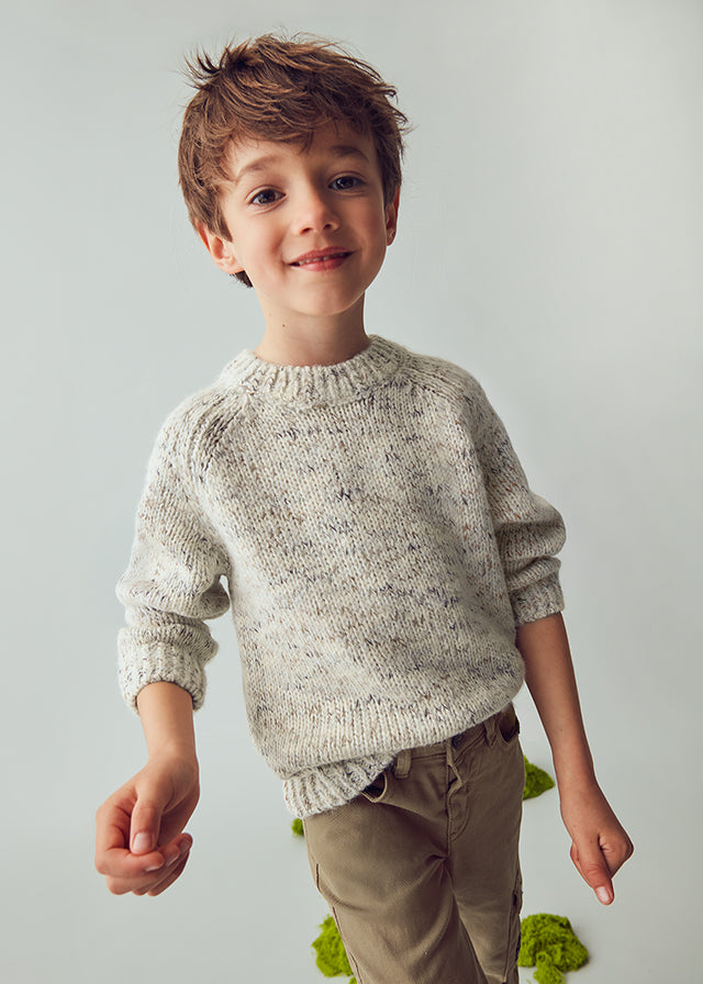 Boy Knit Sweater - Cereal Mix