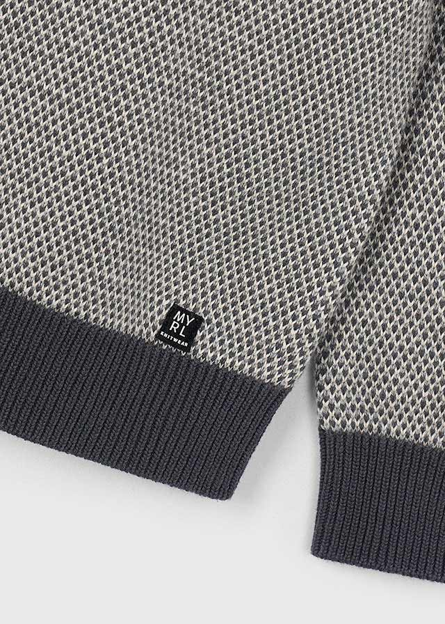 Boy Knit Sweater - Slate Melange