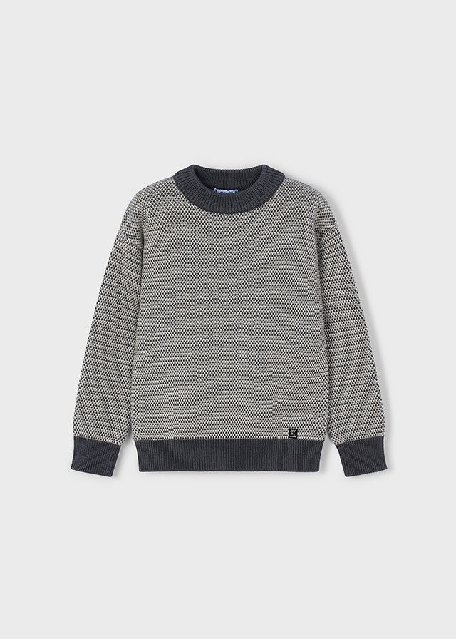 Boy Knit Sweater - Slate Melange