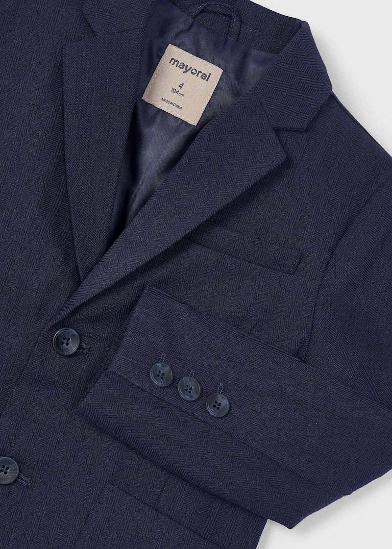 Boy Linen Blazer - Navy