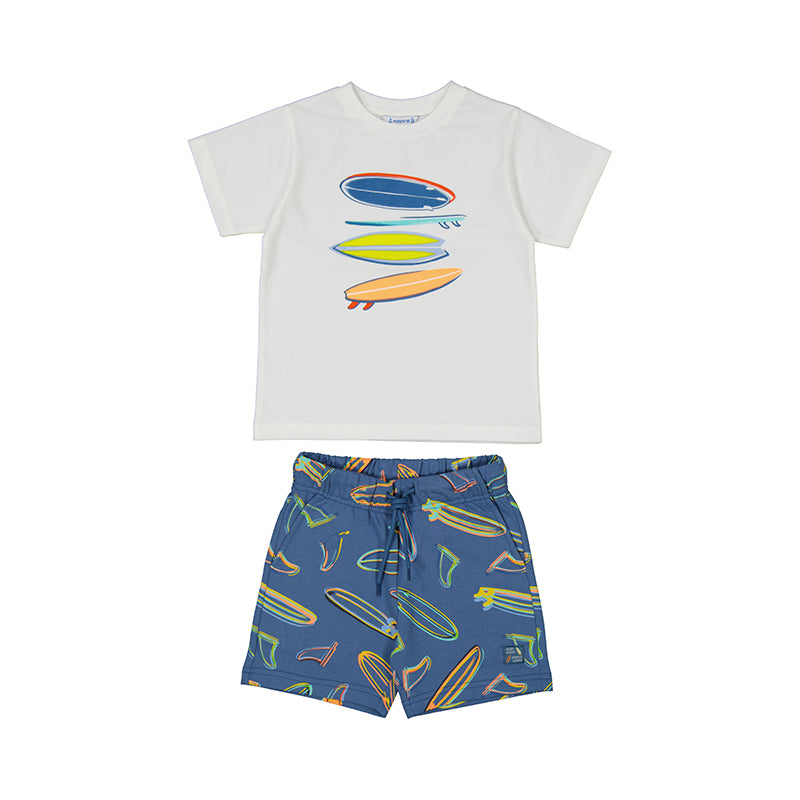 Boy Printed Bermuda Set - Surfboards