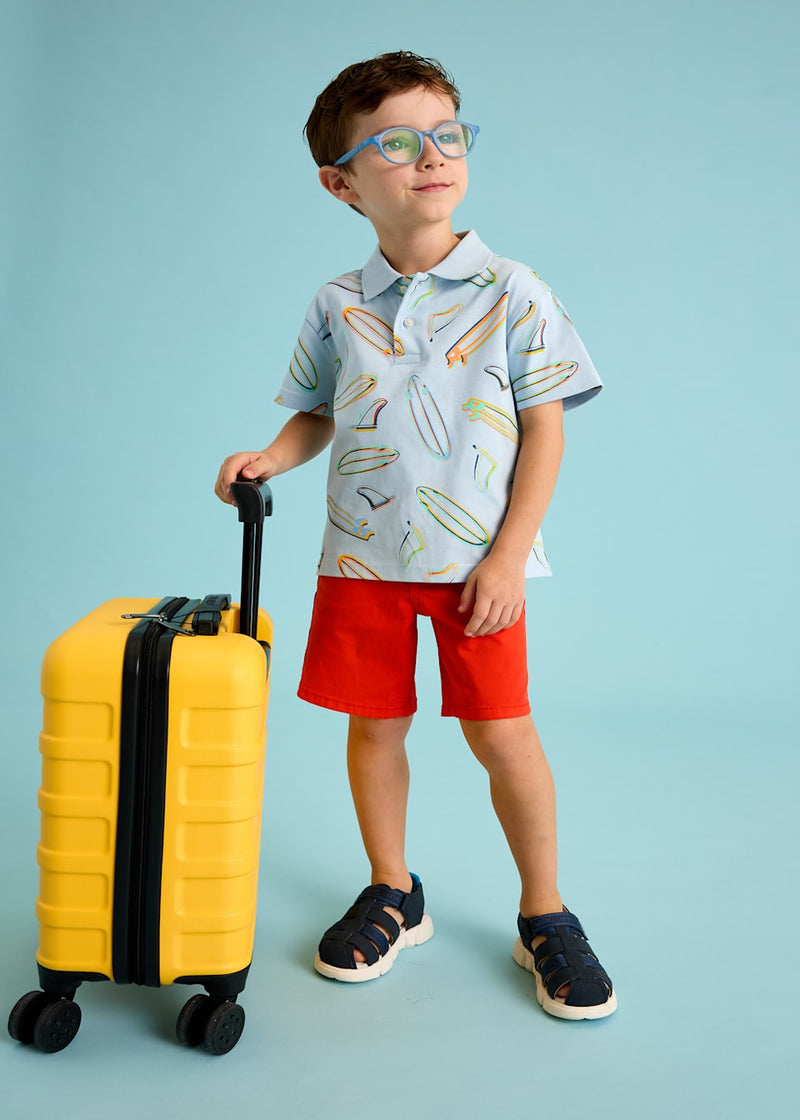 Boy Summer Print Polo Shirt - Surfboards (6Y)