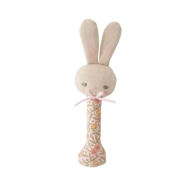 Bunny Stick Rattle - Lily Pink