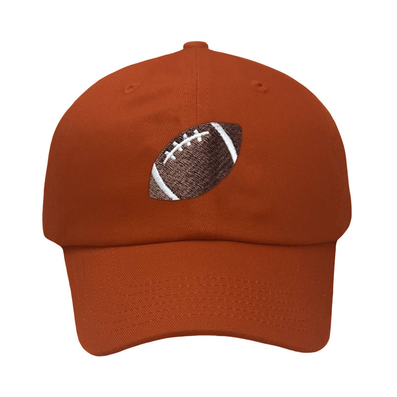 Burnt Orange Football Baseball Hat (Baby, Youth)