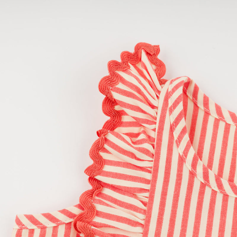 Cabana Lola Blouse with Millie Ruffle - Faded Red (2-3Y)