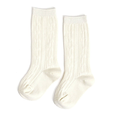 Lace Top Knee High Socks - Ivory | Wee Bee Baby Boutique