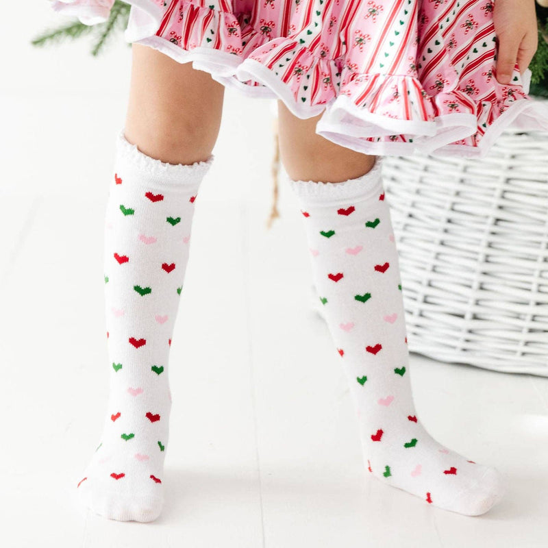 Candy Cane Lane Knee High Socks 3-Pack (0-6Mo)