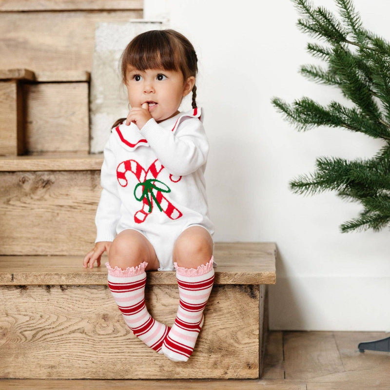 Candy Cane Lane Knee High Socks 3-Pack (0-6Mo)