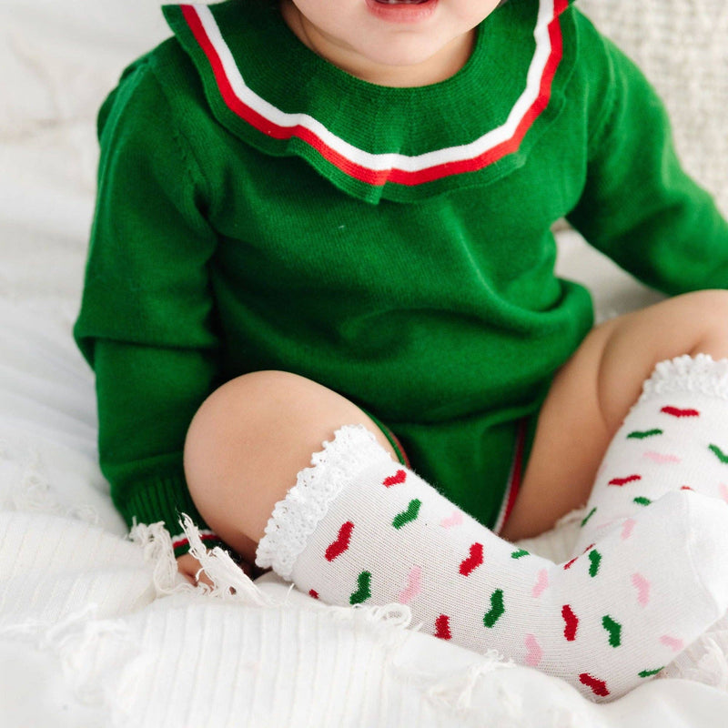 Candy Cane Lane Knee High Socks 3-Pack (0-6Mo)