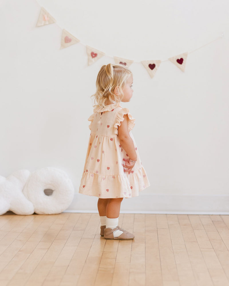 Charlotte Dress || Heart Embroidery (18-24 Mo, 4-5 Mo)