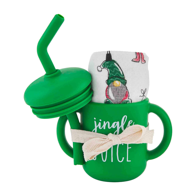 Christmas Bib & Cup Set - Green