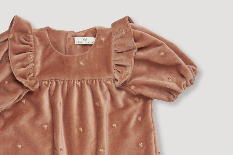 Clara Baby Romper - Dusty Pink (12Mo)