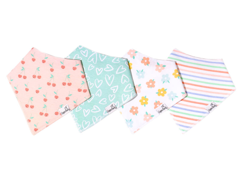 Copper Pearl Bandana Bibs (Set of 4; Multiple Styles) - Wee Bee Baby Boutique