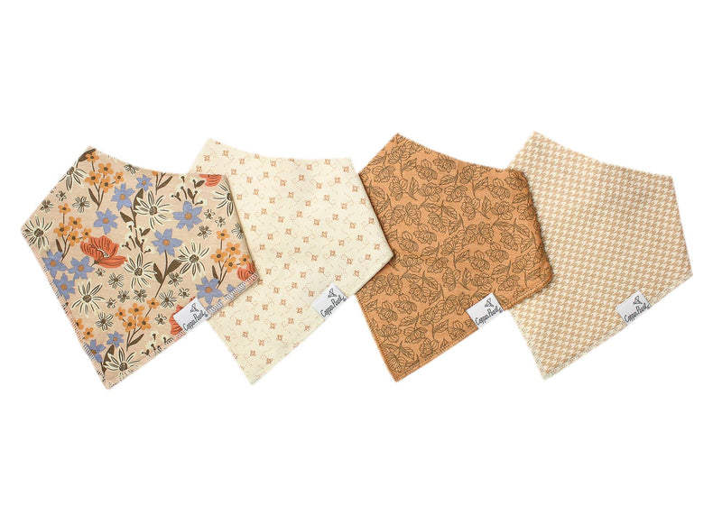 Copper Pearl Bandana Bibs (Set of 4; Multiple Styles) - Wee Bee Baby Boutique