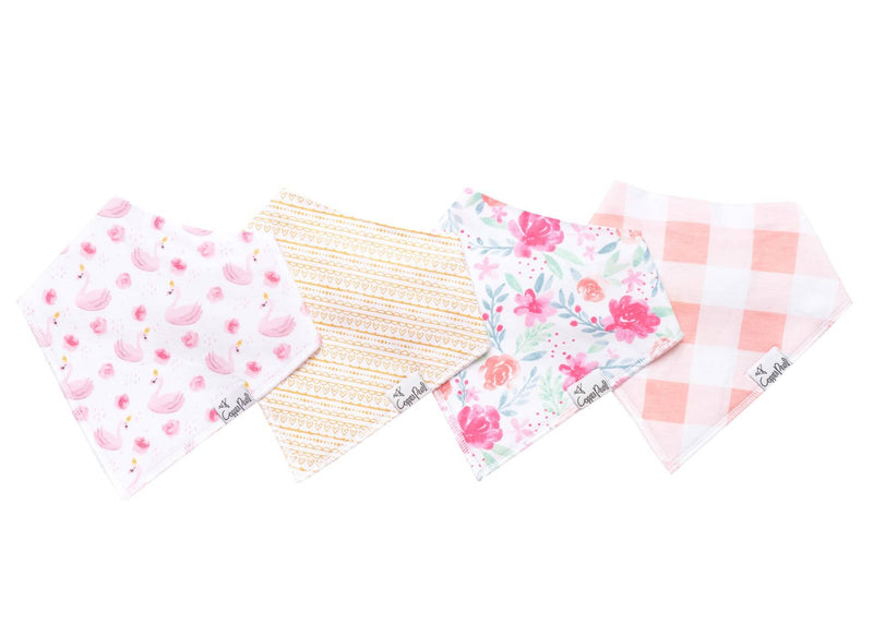 Copper Pearl Bandana Bibs (Set of 4; Multiple Styles) - Wee Bee Baby Boutique