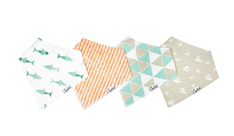Copper Pearl Bandana Bibs (Set of 4; Multiple Styles) - Wee Bee Baby Boutique