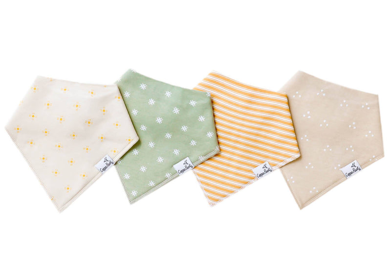 Copper Pearl Bandana Bibs (Set of 4; Multiple Styles) - Wee Bee Baby Boutique