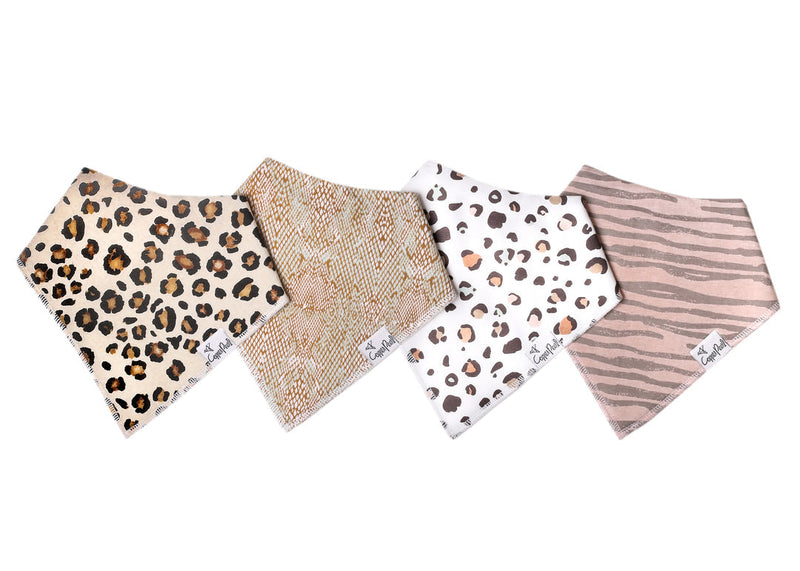 Copper Pearl Bandana Bibs (Set of 4; Multiple Styles) - Wee Bee Baby Boutique