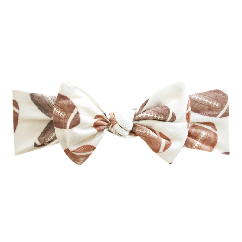 Copper Pearl Knit Headband Bow