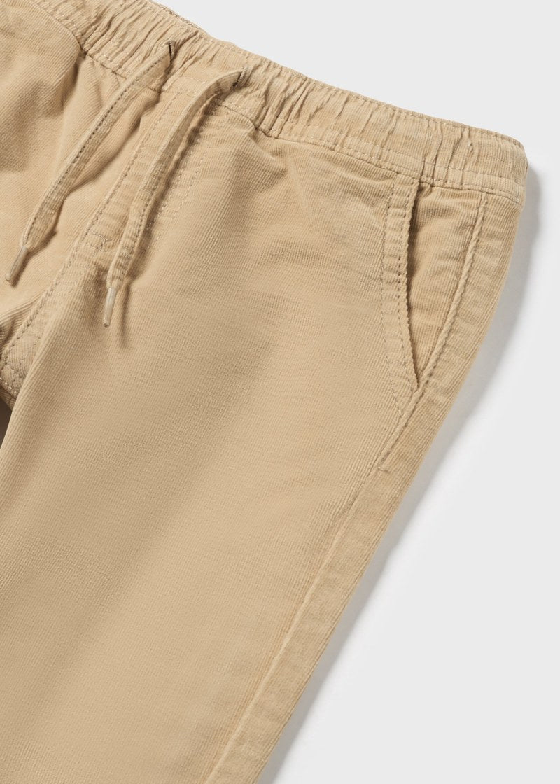 Corduroy Lined Joggers - Almond