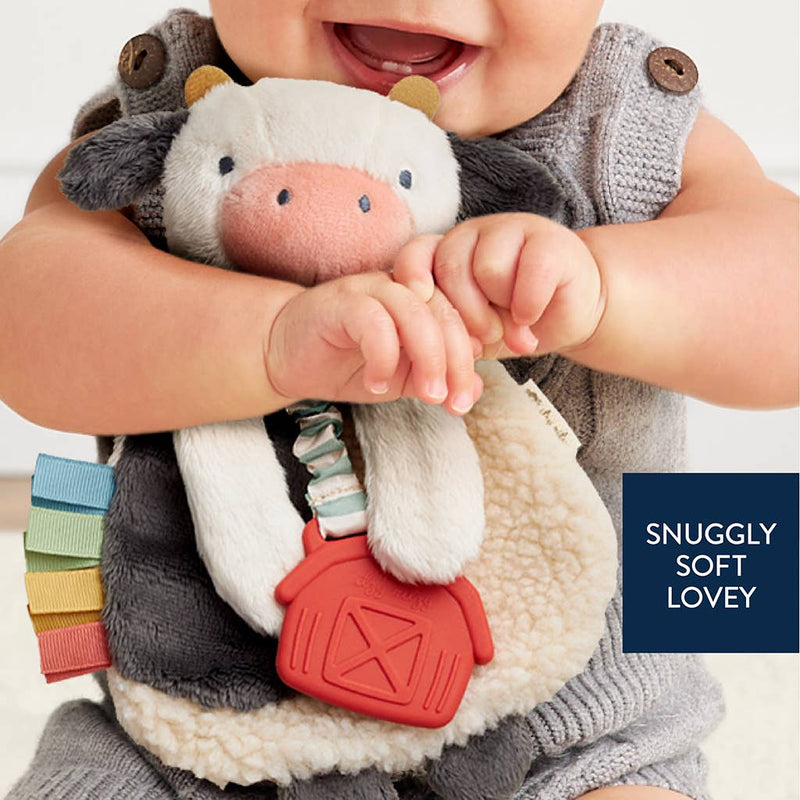 Cow Itzy Friends Lovey Plush + Teether Toy