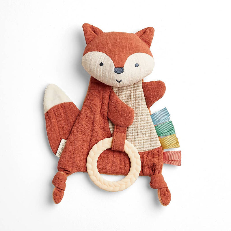 Crinkle Fox Sensory Toy with Teether