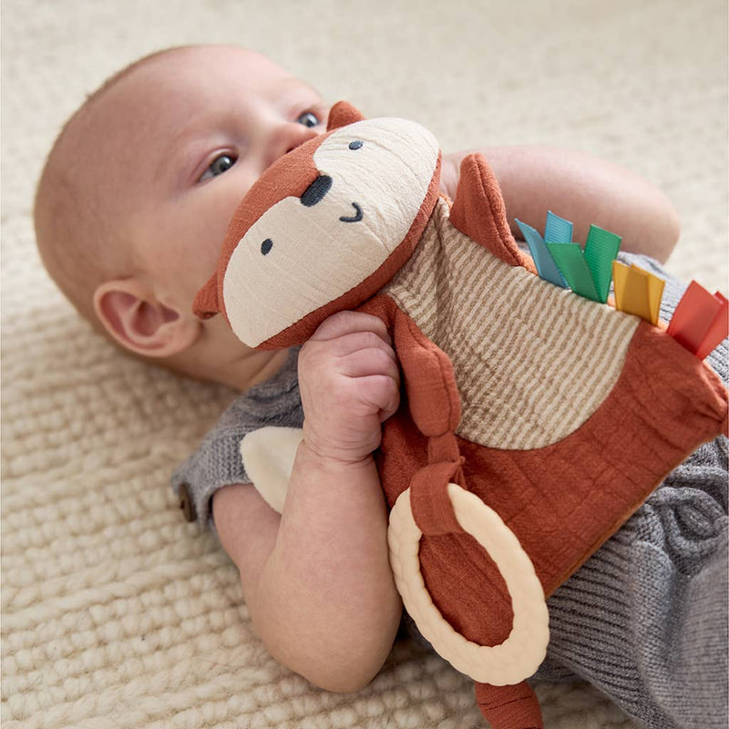 Crinkle Fox Sensory Toy with Teether