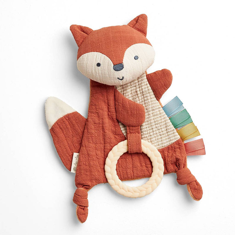 Crinkle Fox Sensory Toy with Teether