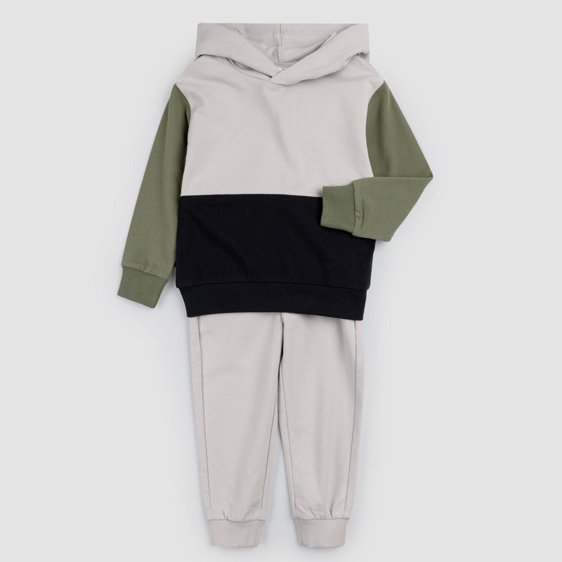 Cut & Sew Hoodie 2-Piece Jogger Set (6mo, 9mo)