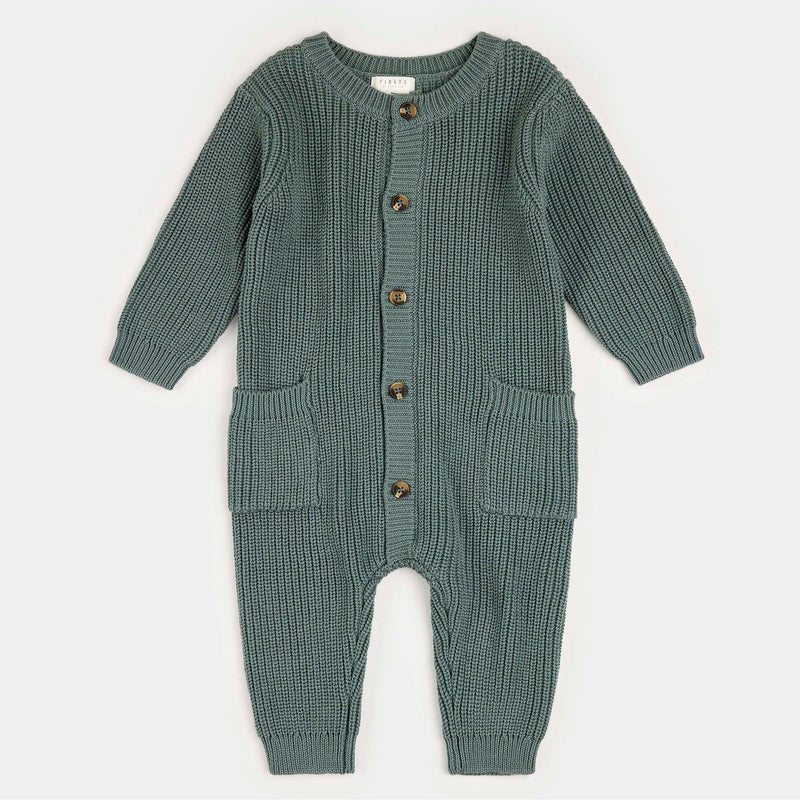 Dark Teal Sweater Knit Playsuit (18/24Mo)