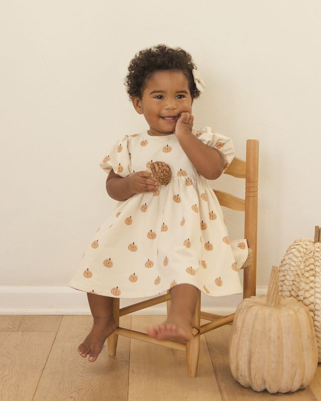 Darla Dress || Smiley Pumpkins (3-6 mo)