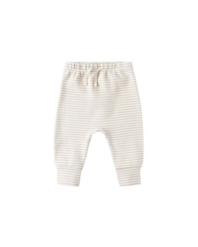 Drawstring Pant || Oat Micro Stripe