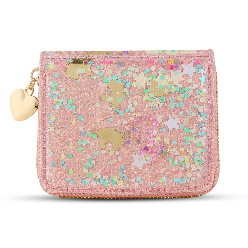 Sprinkle Kindness Confetti Wallet - Pink Unicorn