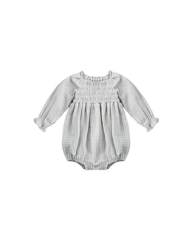 Eden Romper || Blue Gingham
