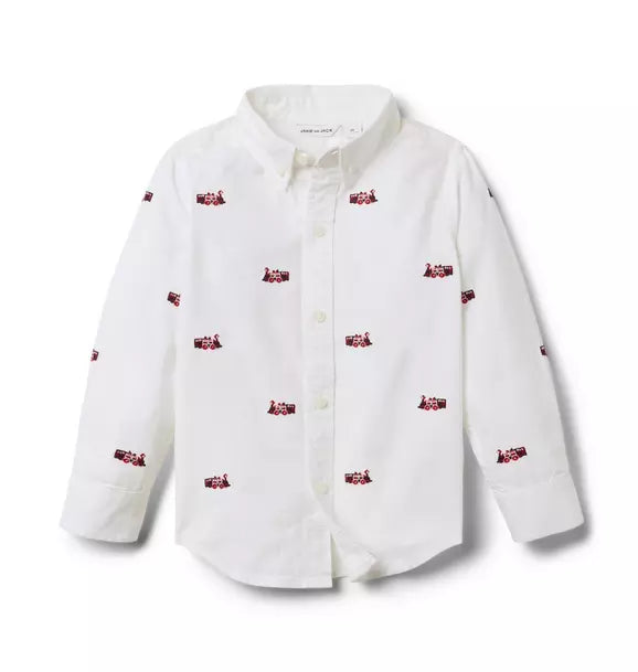 Embroidered Oxford Shirt - Train (6-12Mo)