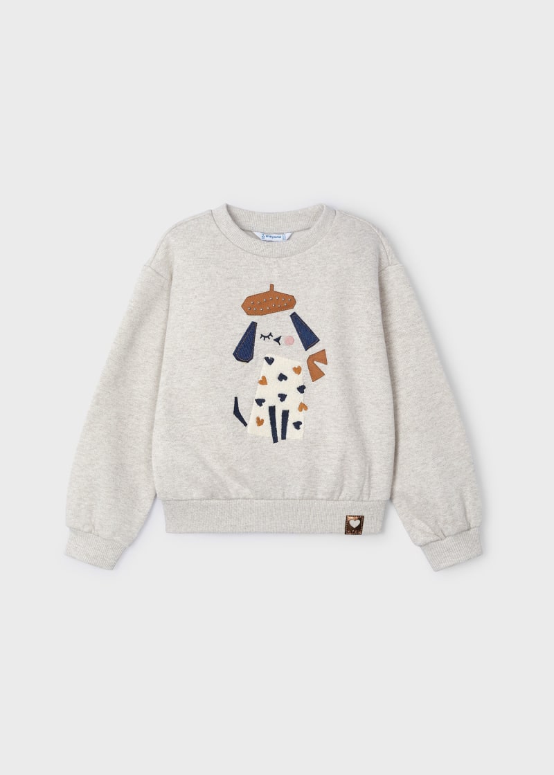 Embroidered Sweatshirt - Puppy